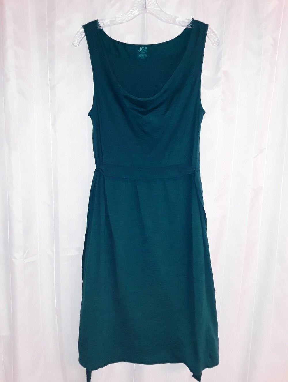 Joe Fresh 100% COTTON Dress - Teal, Sleeveless, Pockets, Size M